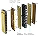 Harmonica Standard 10 Hole 20 Tones Harmonica Key of C Blues for Beginners Students Children Kids with One Year Warranty, Gold By REZIPO