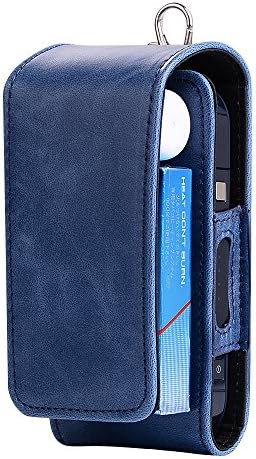 BBTI Case 4 colors PU Leather Box Holder Storage Anti Scratch Full Protective Carrying Case for iQOS Electronic Cigarette 2nd Generation (1# Blue)