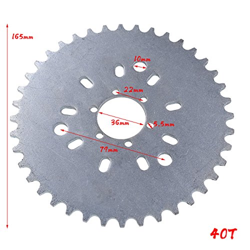 UAUS 40 T Sprocket with CNC Adapter Fit 1.5 inch hub 415 Chain 49cc 50cc 66cc 80cc 2 Stroke Motorized Bike Motorised Bicycle