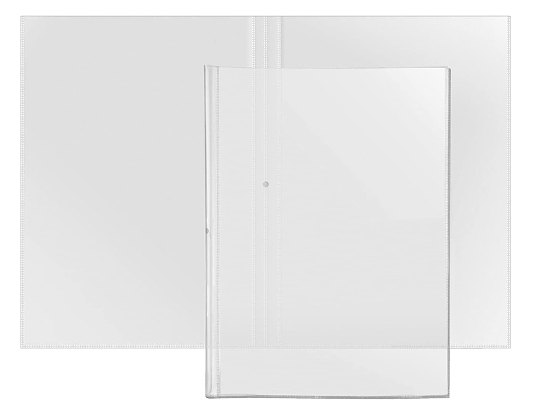 Veloflex 3244505 Double Wallets DIN A4 for Expanding Display Book 4402680 Polypropylene Film with Central Holes Pack of 5