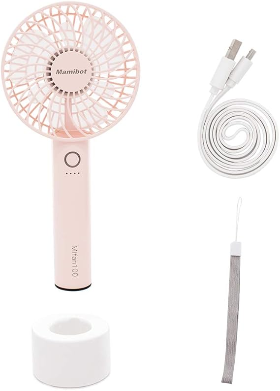 yanQxIzbiu New Portable Handheld Fan Mini Fan with Stand Base USB Fan