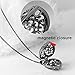 Maromalife Essential Oil Diffuser Necklace with Lava Stone Beads, Lovely Heart Aromatherapy Diffuser Locket Pendant with 6 PCS Lava Rocks and 25.5inches Adjustable Chain Gift Set (Black)