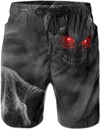 Skull Men Shorts 100% Polyester Elastic Comfortable Hot Sale Not Shrink Beach Shorts Men Shorts