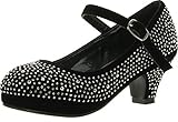 Link Girls Kids Dana-53K Rhinestone Heel Platform Dress Pumps