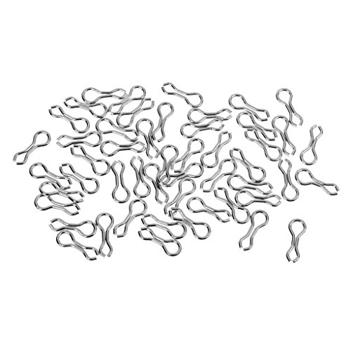 Dovewill 50pcs Sinker Eyes Eyelets Fishing Loops Swivels Wire Eye Lead Weight Mold - M