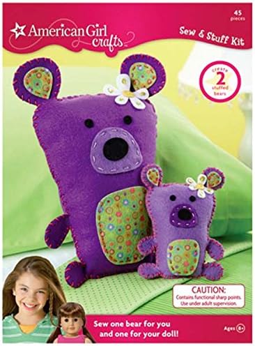 American Girl Crafts Purple Bears Sew & Stuff Kit - Makes 2 Stuffed Bears