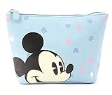 Disney Mickey Mouse Pattern Pouch with Zipper Closure (Mint)