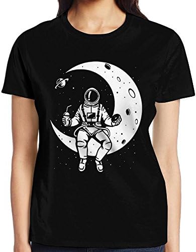Womens LAUNCH BREAK - Astronaut Nasa Moon Space Stylish Casual Design 3D Printed Short Sleeve T Shirts Tees XX-Large