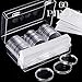 60 Pieces 46 mm Coin Capsules Holder and 8 Sizes (17/20.5/25/27/30/32/40/46mm) Protect Gasket Coin Holder Case with Plastic Storage Organizer Box for Coin Collection Supplies