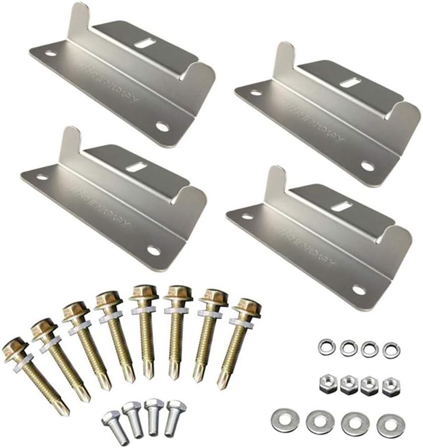 Renogy Solar Panel Mounting Z Bracket Mount Supporting for RV, Roof, Boat, set of 4 Units : Mounting Tapes : Garden & Outdoor