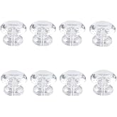 MOROBOR Mini Acrylic Pull Knobs, 8pcs Diamond-Shaped Self Stick Knobs No Drilling Transparent Acrylic Handles for Mirror Closet Box Gift Case and Other Small Furniture