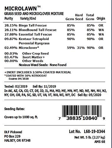 X-Seed 440AS0135UCT-5 MicroLawn Grass & Micro-Clover Mixture, 5, White (Тwо Расk)