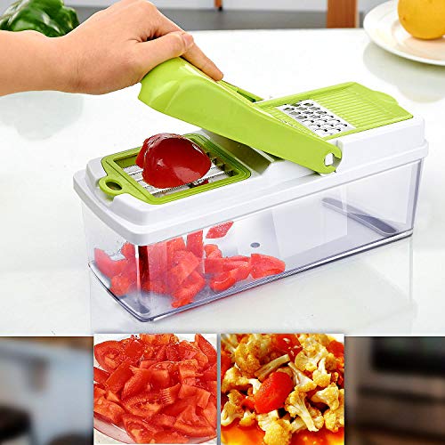 CHUGOD Vegetable Slicer Dicer Food Chopper Cuber Cutter, Cheese Grater