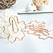 Shoppingmoon Rose Gold Flower Paper Clips Metal Card File Clips for School Office Wedding Decoration Pack 12pcs