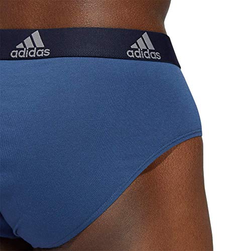 adidas Men's Stretch Cotton Brief Underwear (3Pack) Boxed, Night