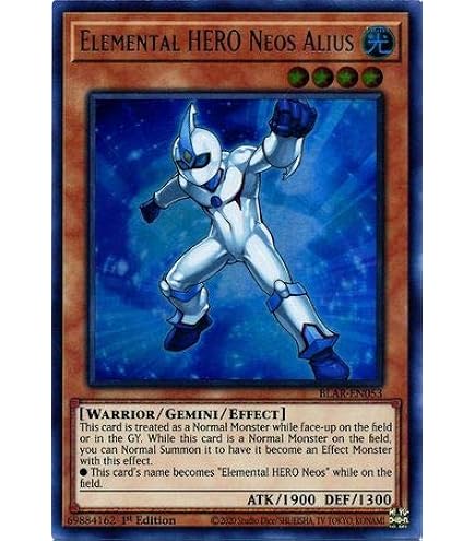 Amazon.com: Yu-Gi-Oh! - Elemental HERO Neos - SHVA-EN031 - Super