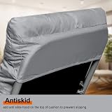 Sour Lemon Sun Lounger Cushion Grey 170x53x8cm Thick Anti-Slip view 3
