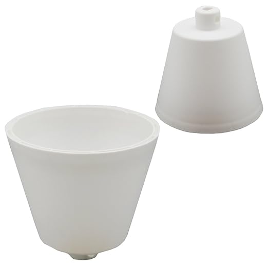 Lampen Baldachin Weiß Matt Kunststoff mit Feststellschraube für Zuleitung Lampenkabel Pendelleuchte Deckentopf ø 89mm H. 85mm