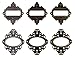 Metal Ornate Plates with Fasteners by Tim Holtz Idea-ology, 6 per Pack, 2-1/2 and 2-5/8 Inches Tall, Antique Finishes, TH92787
