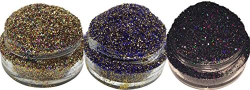Lumikki Cosmetics Trio Set of 3 Glitters For Eyeshadow / Eye Shadow / Eyes / Face / Lips / Nails Makeup - Compare to NYX - Shimmer Makeup Powder - Holographic Cosmetic Loose Glitter (Trio 3)