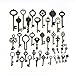 Makhry 42pcs Jewelry Making Charms Craft keys Decorative Key Skeleton Bronze Key in Antique Bronze Style for Wedding Graduation Christmas (Antique Bronze)
