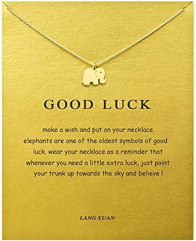LANG XUAN Friendship Anchor Compass Necklace Good Luck Elephant