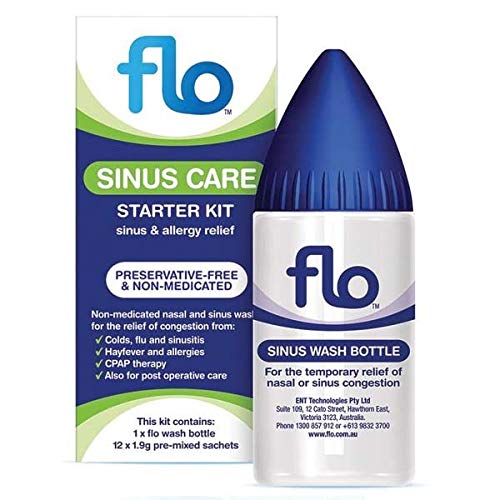 Buy FLO Sinus ,Sinus Rinse Starter Kit With 12 PreMixed Packets for