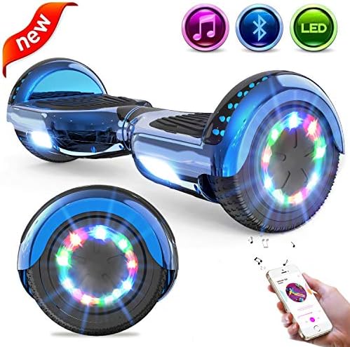 GeekMe Gyropode 6.5 Pouce Hoverboard électrique Auto-équilibré Bluetooth Intégré Moteur 700W pour Enfants et Adultes