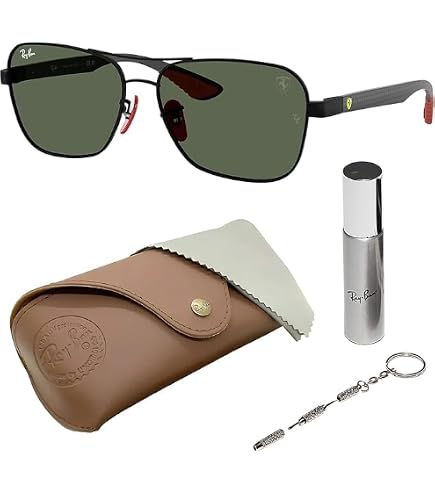 Amazon.com: Ray-Ban RB3776M FERRARI CHROMANCE POLARIZED Sunglass w