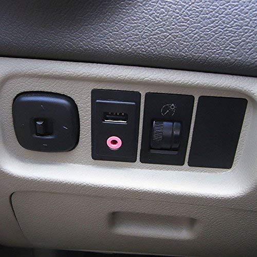 CHELINK Universal 1.5M Flush Mount Cable Autos 3.5mm USB AUX Headphone Male Jack Mounting Modified Socket for Volkswagen Toyota, Car, Vehicle, Marine, Bike, Boat, Motorcycle