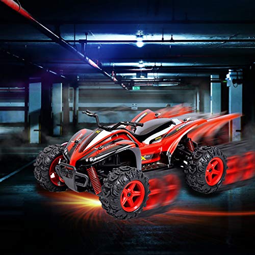 Gbell 40km/h High Speed Off Road RC Racing Motorcycle Cars Car Kit - 1/24 Scale 2.4G 4WD Remote Control Buggy Race RC Car Truck Toys Birthday Gifts for Kids Boys Girls 8+ & Adults (Red)