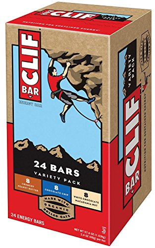 Clif Bar Variety Pack 48 Count Energy Bar (Chocolate Chip, White Chocolate Macadamia Nut, Crunchy Peanut Butter)