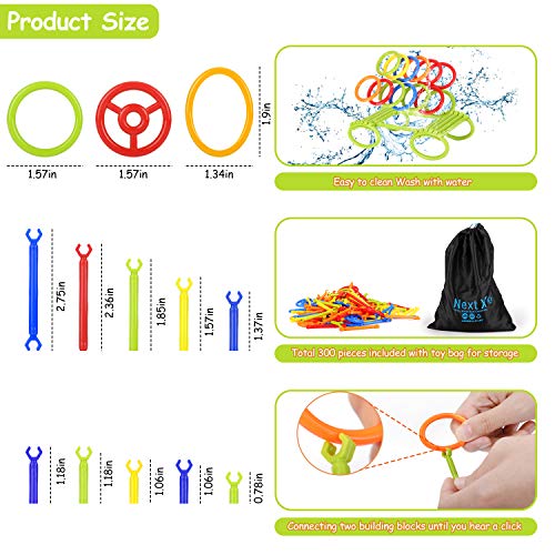 Building Toy, NextX 300 Pieces Educational Building Toy, Toy Stem Learning Set for Boys and Girls Ages  3 4 5 6 7 8 9 10  Year Old Enginnering and Educational Kit - Thumbnail 5
