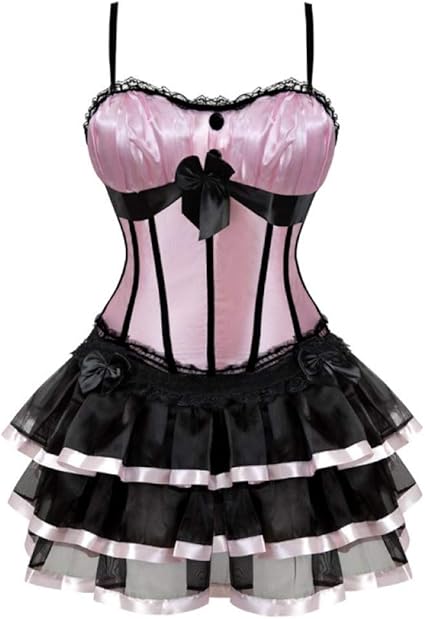 NEYYR Pink Corset Dress Overbust Srtap 