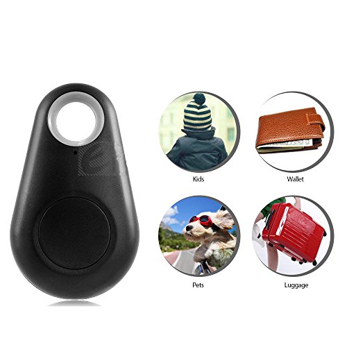 Smart Finder GPS Locator Pet Tracker Alarm Wireless Bluetooth 4.0 Anti-Lost Sensor Remote Selfie Shutter Seeker for Kids Bag Wallet Keys Car Smartphone (Black) - Thumbnail 4