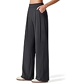 G4Free ShiftReady Women's Wide Leg Dress Yoga Pants with Pockets Dressy Casual Slacks High Waist Work Trousers