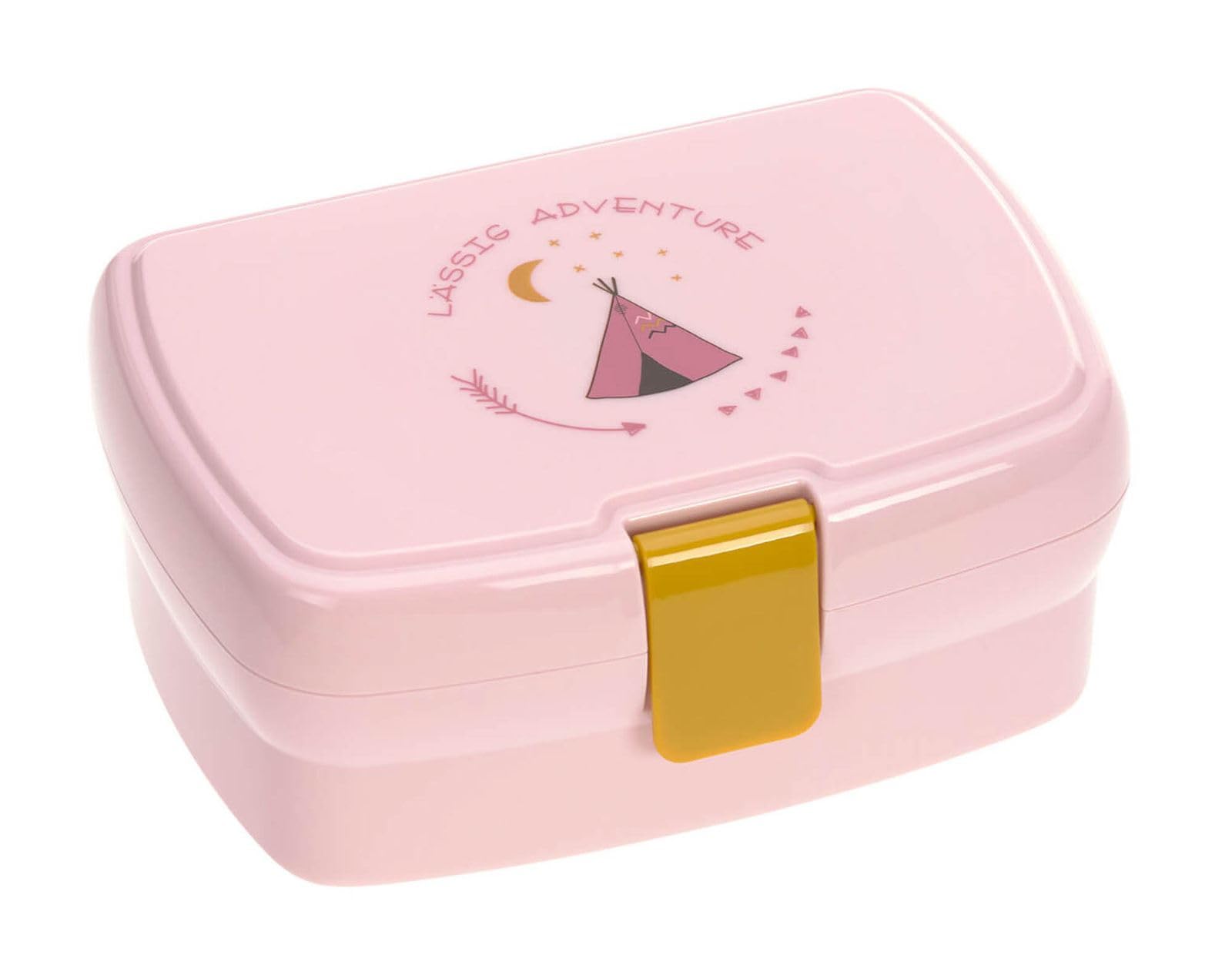LÄSSIG 1210036749 Adventure Teepee Lunch Box Stainless Steel, Pink