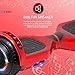 DOC Electric Hoverboard Self-Balancing Hoover Board with Built in Speaker LED Lights Wheels UL2272 Certified (-Red)