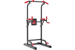 K KiNGKANG Power Tower Dip Station, Multi-Function Assistive Trainer Pull Up for Home Gym Muscle Building and Beginner Exercises,Load 450LBS