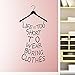 ElecMotive English Proverb Life is Too Short to Wear Boring Clothes Custom Vinyl Wall Art Decor Mural Decals Wall Lettering Saying Quotes Stickers DIY for Girl's Bedroom/Fitting Room/Fashion Store