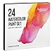Artlicious - 24 Tube Watercolor Paint Set - Great for Canvas Panels, Boards & Stretched Canvas