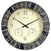 AcuRite 02418 14-Inch Faux-Slate Indoor/Outdoor Wall Clock with Thermometer, Hygrometer primary