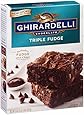 Ghirardelli Chocolate Triple Fudge Brownie Mix, 19-Ounce Boxes (Pack of 12)