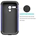 Motorola Moto G Case, Moto G 1st Gen Case, Tekcoo(TM) [Tmajor Series] Shock Absorbing Hybrid Rubber Plastic Impact Defender Rugged Slim Hard Case Cover for Moto G 3G / 4G LTE (Blue/Black)