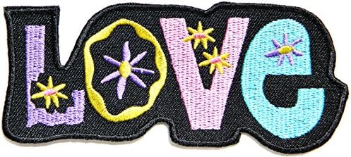 LOVE Daisy Peace Anit No War Sign Logo Hippie Retro Biker Kid Jacket T-shirt Vest Patch Sew Iron on Embroidered Badge Symbol Custom
