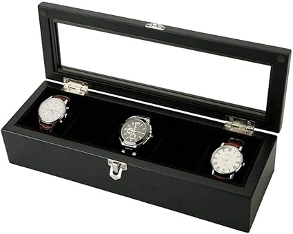 GOVD Caja Guardar Relojes Madera Estuche relojero con ...