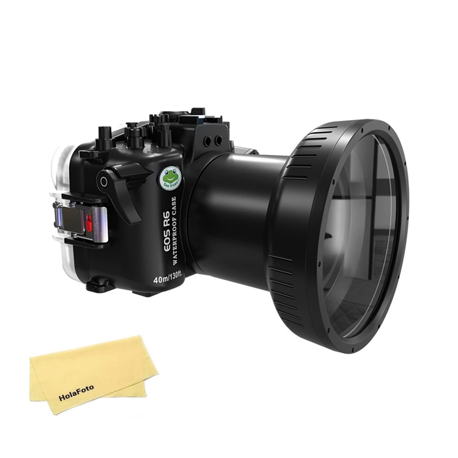 Seafrogs Underwater Housing for Canon EOS R6 Waterproof Case with 100mm Flat Port Compatible with 16-35mm, 24-105mm,100mm and 15-35mm Lens