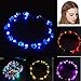 Flower Crown, 5 PCS Led Flower Wreath Headband Luminous 10 Led Flower Headpiece Flower Headdress For Girls Women Wedding Festival Holiday Christmas Halloween Party