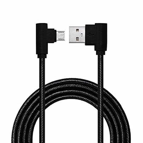 Superior Micro USB Cable ZRL® Nylon Litzen 90 Grad rechter Winkel Micro USB bis 90 Grad Left Angle USB schnelle Daten Sync fü