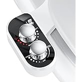 DooLv Hot and Cold Bidet Attachment for Toilet, Ultra-Slim Bidet Attachment Warm Water, Non-Electric Adjustable Pressure Self Cleaning Sprayer Nozzle Control for Posterior, Feminine Wash
